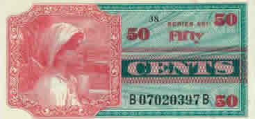 3pc 1969 Military Payment Certificate Series 661 UC Set