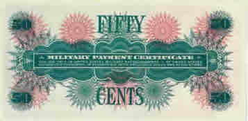 3pc 1969 Military Payment Certificate Series 661 UC Set